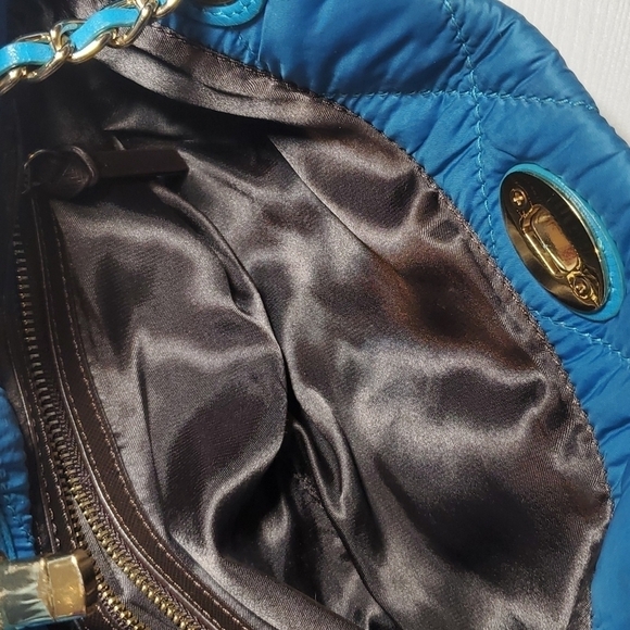 Vintage Crossbody DKNY Quilted Chain Clutch Baguette - Picture 6 of 12